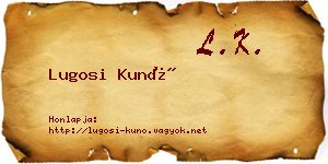 Lugosi Kunó névjegykártya